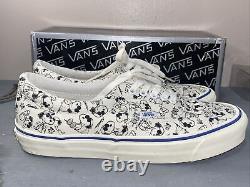 Vans Snoopy & the Gang Charlie Brown Peanuts Skate Shoes Men's Sz 10 White Blk