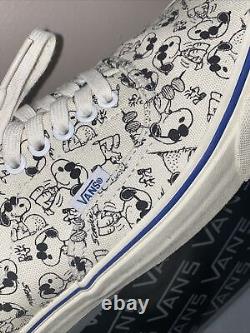 Vans Snoopy & the Gang Charlie Brown Peanuts Skate Shoes Men's Sz 10 White Blk