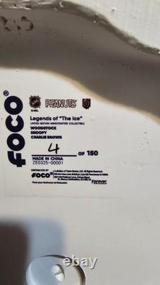 Vegas Golden Knights Peanuts Bobblehead Snoopy Charlie Brown Lmt Edt #4 Of 150