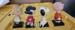 Vintage 1950s Peanuts Charlie Brown Head Nodder Bobblehead Set of 4