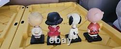 Vintage 1950s Peanuts Charlie Brown Head Nodder Bobblehead Set of 4