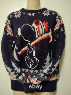 Vintage 1958 Devo, Inc Snoopy Ski Sweater Peanuts Charlie Brown USA Small