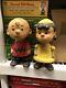 Vintage 1958 Original Hungerford Peanuts Charlie Brown & Lucy Vinyl Rubber Toys