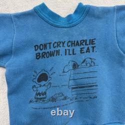 Vintage 1960s Peanuts Snoopy Charlie Brown Kid's Sweatshirt Small 6