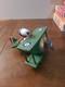 Vintage 1970 Schmid Peanuts Snoopy Flying Ace Wooden Biplane Music Box Works