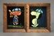 Vintage 1970's Charlie Brown & Snoopy Baseball Mexican Velvet Oil Paintings