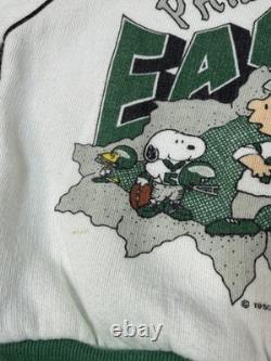 Vintage 1993 Philadelphia Eagles Snoopy Charlie Brown Crewneck Sweatshirt 18M