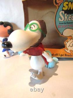 Vintage 3 Mattel Peanuts Skediddler Figures Charlie Brown Snoopy Lucy 1968