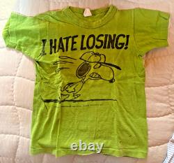 Vintage 60's Norwich Peanuts Snoopy Baseball Charlie Brown T-Shirt SZ M Kids