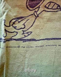 Vintage 60's Norwich Peanuts Snoopy Baseball Charlie Brown T-Shirt SZ M Kids
