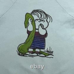 Vintage 70's Linus Peanuts Sweater Sweat Shirt Small Charlie Brown Snoopy Fleece