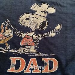 Vintage 70s 80s Peanuts Snoopy Tee XXL Cool Dad Schulz Charlie Brown