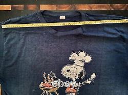 Vintage 70s 80s Peanuts Snoopy Tee XXL Cool Dad Schulz Charlie Brown