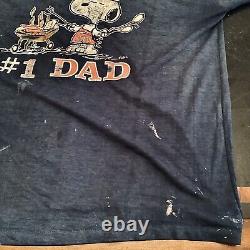 Vintage 70s 80s Peanuts Snoopy Tee XXL Cool Dad Schulz Charlie Brown