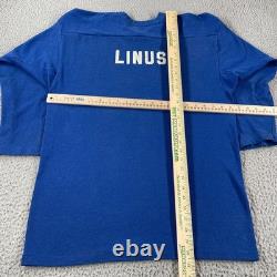 Vintage 70s Snoopy Shirt Peanuts Charlie Brown Linus Blue Shirt 60s RARE