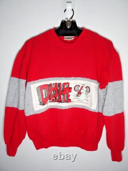 Vintage 80s Peanuts Snoopy Charlie Brown Sweatshirt Medium Ohio State Football
