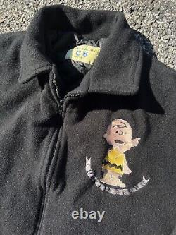 Vintage CHARLIE BROWN Jacket Varsity Snoopy Peanuts Iceberg History 90s Hip Hop