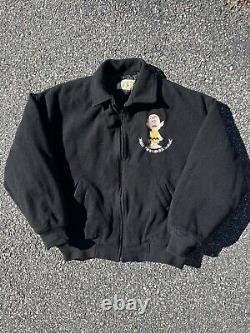 Vintage CHARLIE BROWN Jacket Varsity Snoopy Peanuts Iceberg History 90s Hip Hop