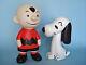 Vintage Charlie Brown & Snoopy Ceramic Figures 9 1/4 & 7 1/4 Respectively