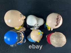 Vintage Ceramic Peanuts Figures Linus Lucy Pigpen Sally Snoopy Charlie Brown