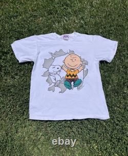 Vintage Charlie Brown And Snoopy breakthrough Xl Tshirt 1970s Peanuts By Design