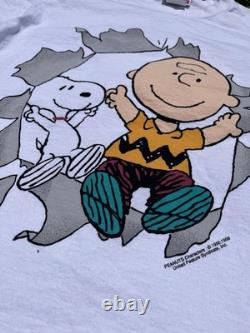 Vintage Charlie Brown And Snoopy breakthrough Xl Tshirt 1970s Peanuts By Design