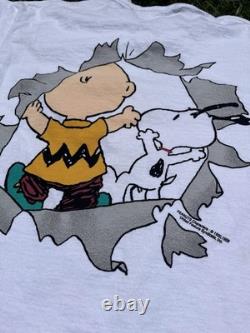 Vintage Charlie Brown And Snoopy breakthrough Xl Tshirt 1970s Peanuts By Design
