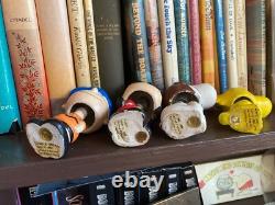 Vintage Charlie Brown Bobble Heads with Lucy, Snoopy, Woodstock