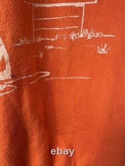 Vintage Charlie Brown Schulz 1952 Orange Crewneck Sweatshirt Sz L