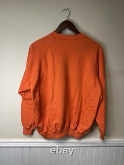 Vintage Charlie Brown Schulz 1952 Orange Crewneck Sweatshirt Sz L