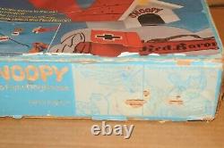 Vintage Charlie Brown Snoopy Flying Doghouse Red Baron Mattel NOS 1965