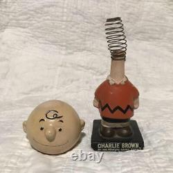 Vintage Charlie Brown Swinging Head Figure Ornament Snoopy