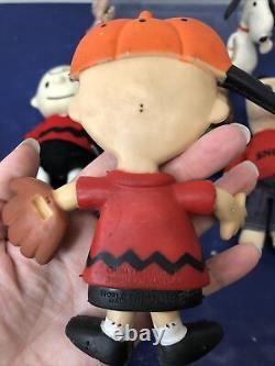 Vintage Lot Of Peanuts Charlie Brown Snoopy Pocket Dolls 1960's Linus Lucy #m2