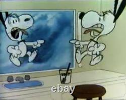 Vintage PEANUTS Animation Cel CHARLES SCHULZ Tooth Brushing With Charlie Brown