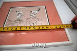 Vintage PEANUTS Animation Cel CHARLES SCHULZ Tooth Brushing With Charlie Brown