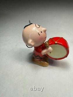 Vintage Peanut Snoopy Charlie Brown Christmas Band Ornament Japan 1958 1966 EUC