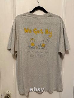 Vintage Peanuts 70s Snoopy Charlie Brown College T-Shirt Xl Classic Character