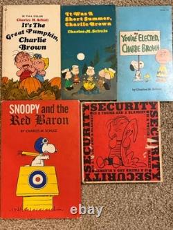 Vintage Peanuts Charlie Brown Snoopy Book Lot 54 Charles Schulz 1960s 70s