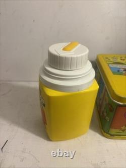 Vintage Peanuts Charlie Brown Snoopy Lunchbox yellow 1965 WithThermos Mint Paint