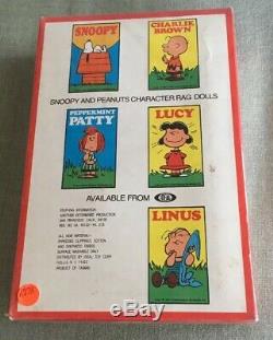 Vintage Peanuts LOT 3 Linus Charlie Brown Snoopy Rag Doll IDEAL 2 original boxes