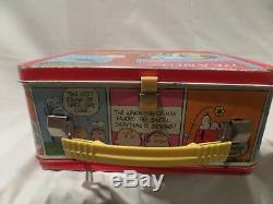 Vintage Peanuts Metal Lunch Box By Schulz Featuring-snoopy & Charlie Brown 19