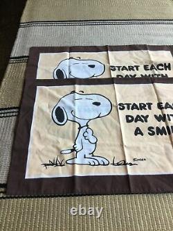 Vintage Peanuts Pillowcase Set From Charlie Brown Snoopy 1958 Made In Ireland