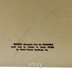 Vintage Peanuts Snoopy Charlie Brown Desk Set Mailbox Pen Cup Letter Mail Holder