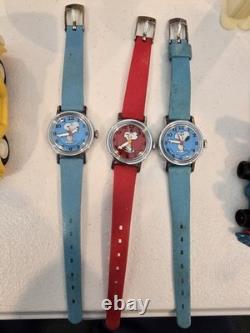 Vintage Peanuts Snoopy Charlie Brown Toy Lot Watches PEZ Cars Hong Kong 50s 60s