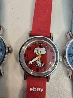 Vintage Peanuts Snoopy Charlie Brown Toy Lot Watches PEZ Cars Hong Kong 50s 60s