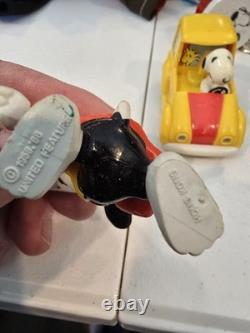 Vintage Peanuts Snoopy Charlie Brown Toy Lot Watches PEZ Cars Hong Kong 50s 60s