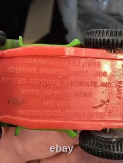 Vintage Peanuts Snoopy Charlie Brown Toy Lot Watches PEZ Cars Hong Kong 50s 60s