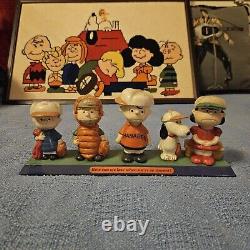 Vintage Peanuts Snoopy Determined Baseball Team Figurine Statue 1971 How Can We