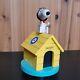 Vintage Peanuts Snoopy Flying Ace Wooden Schmid Music Box Mint Htf