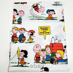 Vintage Peanuts Snoopy Twin Flat Sheet Pillowcase United Feature Syndicate